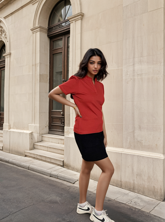 Scarlet Puff Sleeve Everyday Top