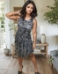 Frilly Delight Black and White Short Dress