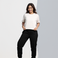 Classic Comfort: Melange White Loose-Fit T-Shirt