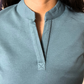 Turquoise Puff Sleeve Everyday Top