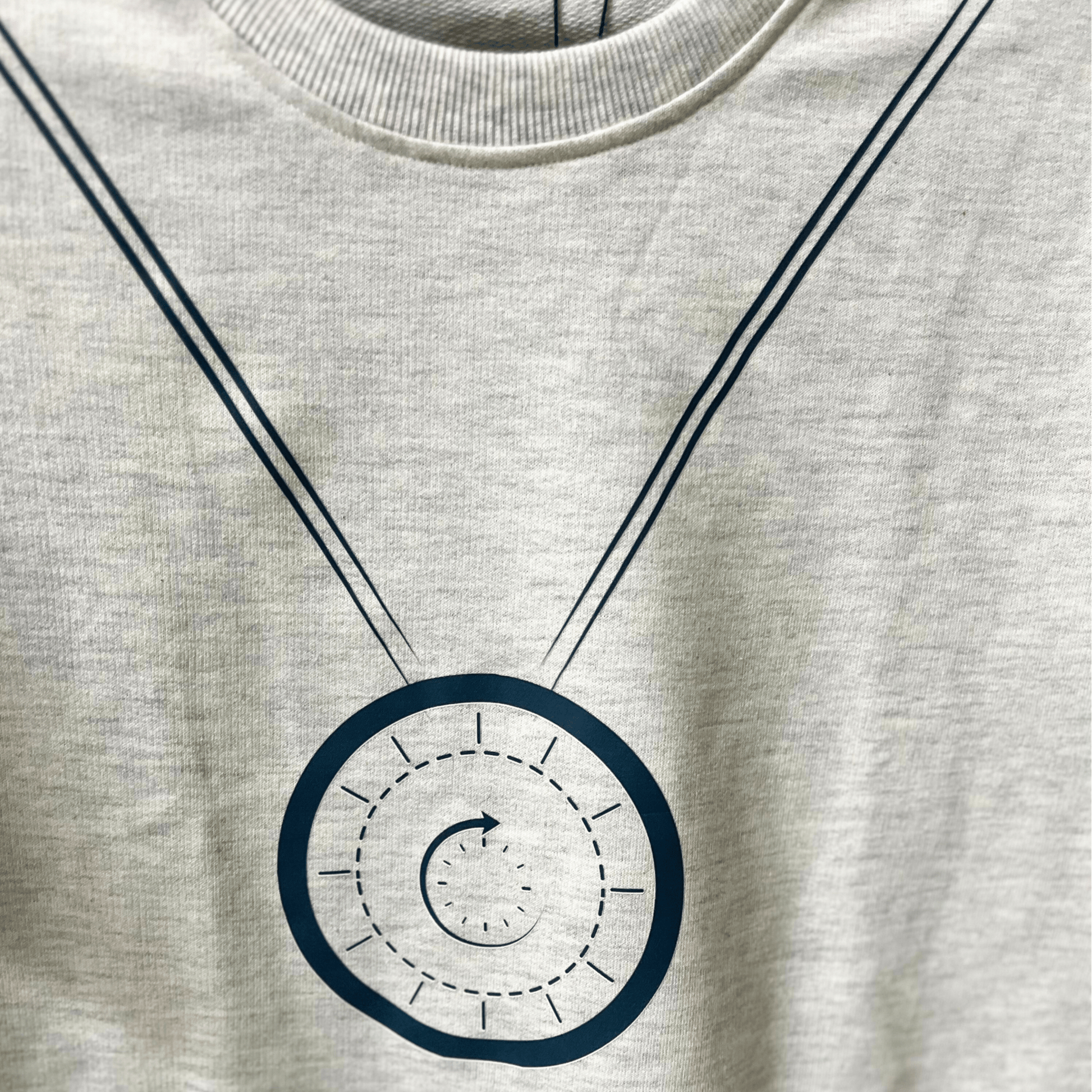 Tick Tock Transformation: Melange Grey Clock Tee - Isthitos Apparels